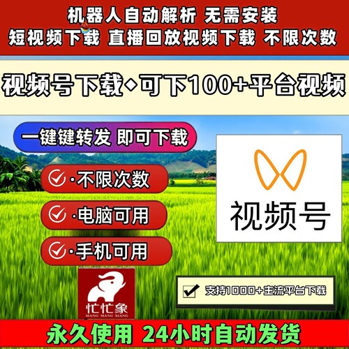 视频号下载工具无配置要求非插件提取音频终身激活一键下载哔站