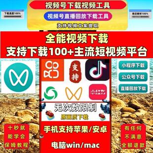 视频号下载工具网页软件永久激活机器人各种系统去除水印操作简单