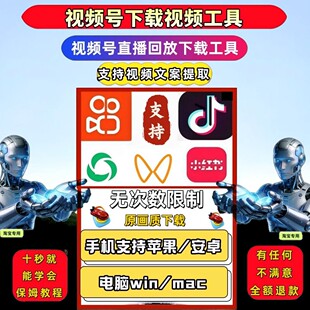 视频号下载直播回放免费试用1对1服务自动Win系统忙忙象B站小红书