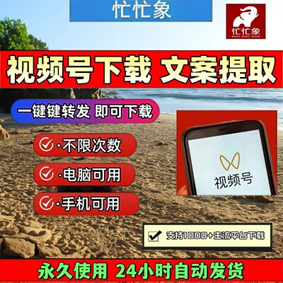 忙忙象视频号下载工具永久卡抖音水印Win系统界面简单pad系统图片