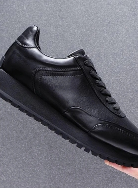 帕达索男鞋潮流百搭新款运动休闲鞋英伦透气厚底阿甘鞋男款241019