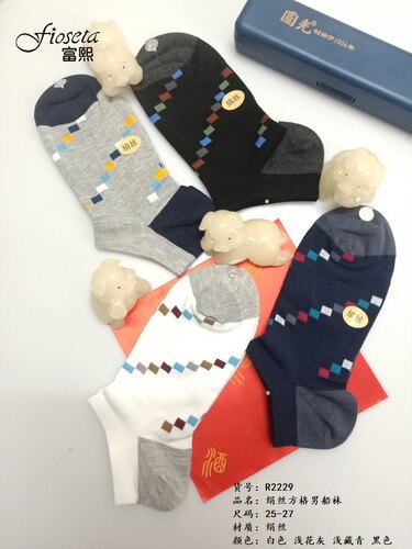 短筒富熙绢丝男袜夏季