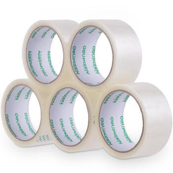 得力透明快递封箱胶纸