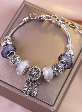 潘家捕梦网手链直播爆款手镯潘多高级感拉可拆卸DIY手串饰品