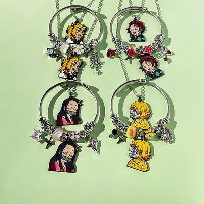 套装跨境动漫不锈钢Demon项链女