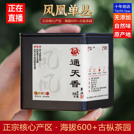 2025年春通天香潮州凤凰单枞茶乌龙茶单丛碳焙花香馥郁枞韵姜花香