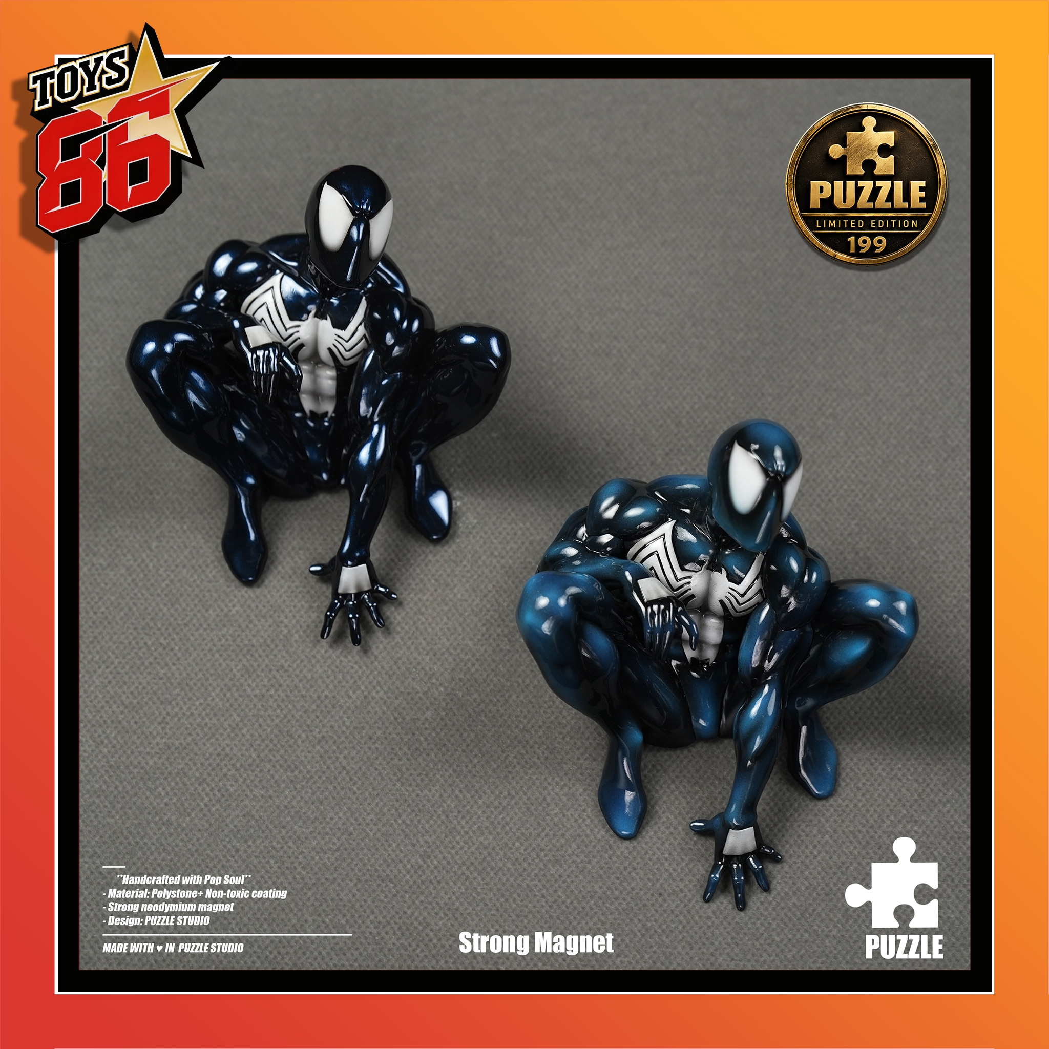 【86toys 新品】 PUZZLE 冰箱贴 共生体 毒液 蜘蛛侠 雕像 GK