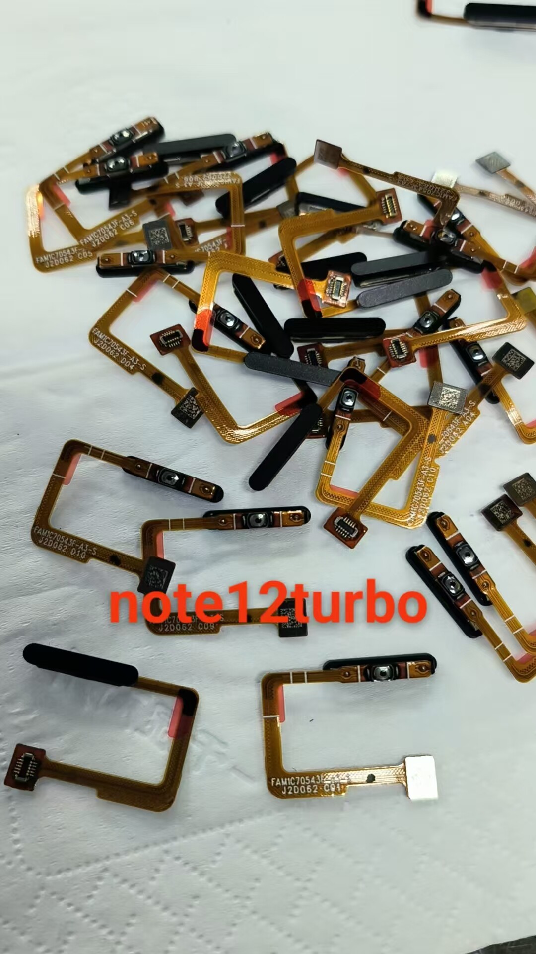 适用红米note12turbo开机指纹排线note12turbo开机指纹键排线一体