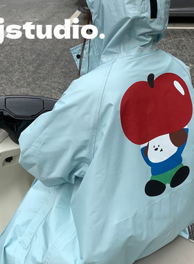 时尚便捷式长款雨衣拉链防暴雨女款成人外穿高端电动车防雨服加厚