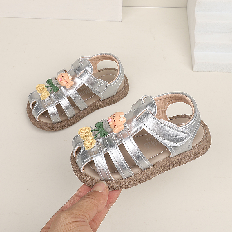 女宝凉鞋包头罗马鞋夏季新款