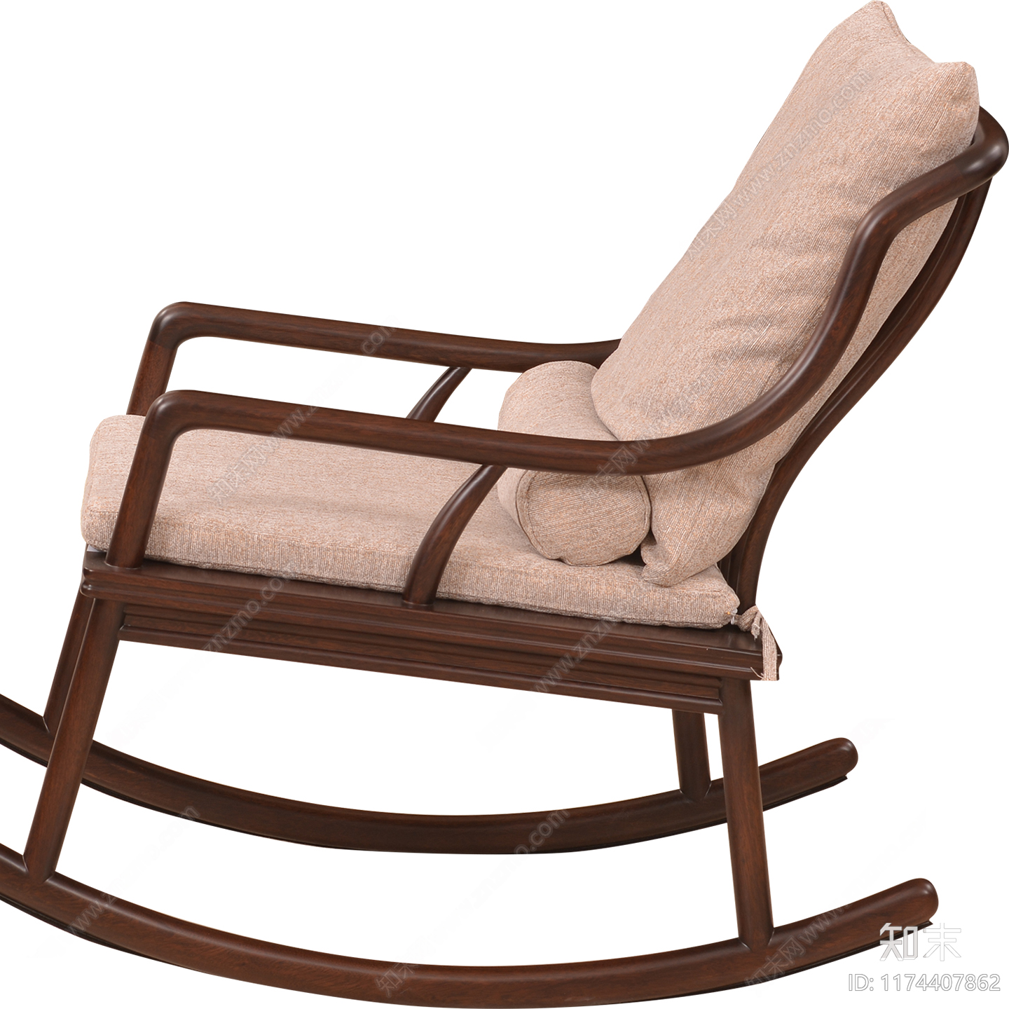 新中式实木摇摇椅家用客厅阳台沙发白蜡木木休闲躺椅可定制