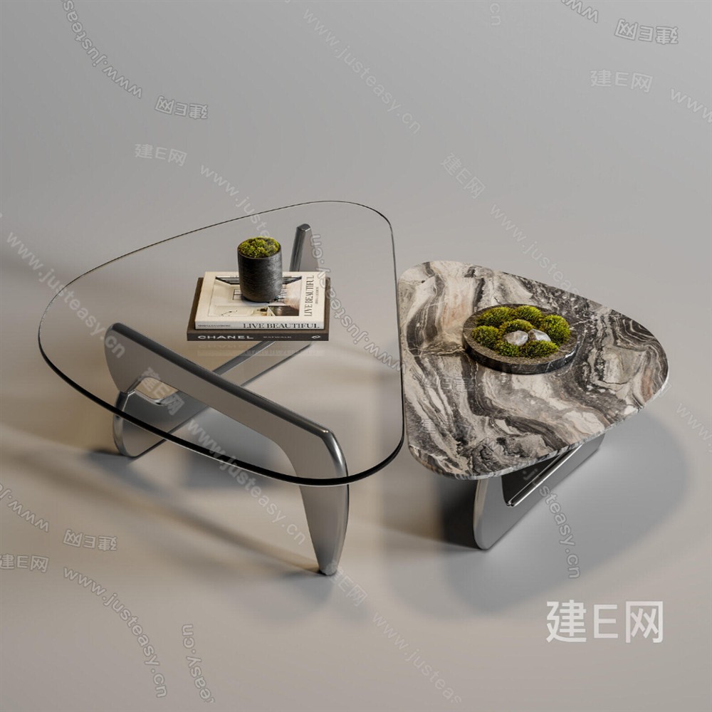 法式复古客厅家用沙发实木玻璃茶几黑色小户型创意设计师透明桌子
