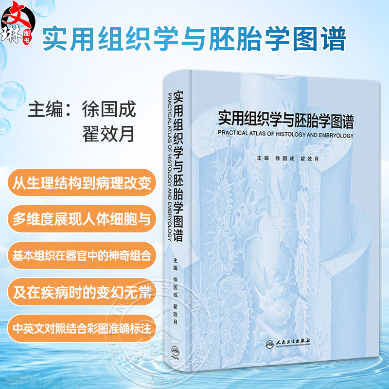 实用组织学与胚胎学图谱 徐国成 翟效月 主编 中英文对照结合彩图准确标注 既体现了学术严谨性又直观易懂 基础医学人民卫生出版社