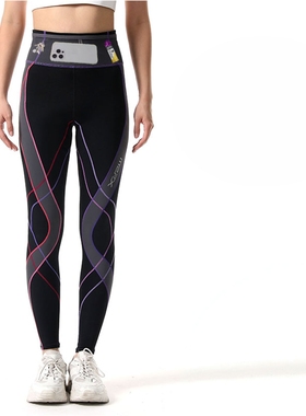 MZPX压缩长裤女GD健身支撑训练马拉松运动跑步速干口袋紧身裤秋冬