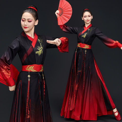 新款武侠风剑舞服装江湖烟雨十年灯舞蹈服古典舞演出服女苍穹唤舞