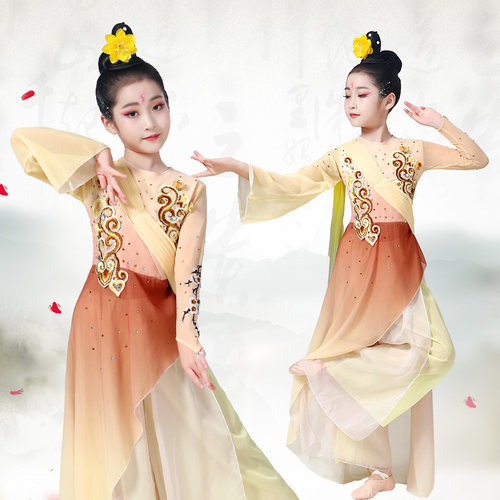 古典舞演出服女2023新款飘逸剧目寒依疏影儿童舞蹈服装艺考表演服