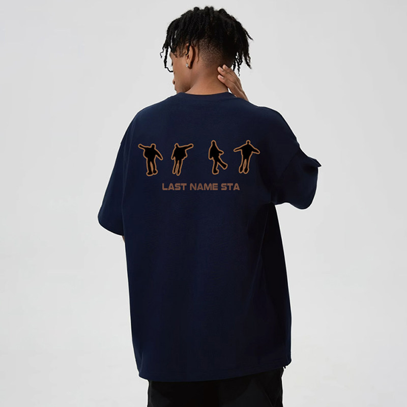 STA美式复古字母印花纯棉短袖T恤