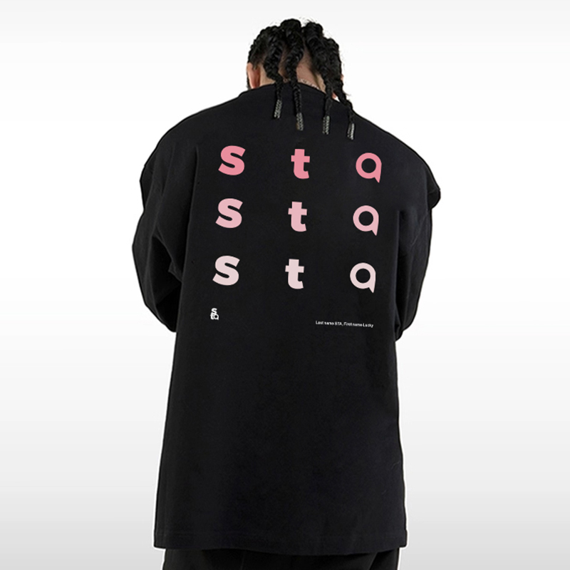 STA美式高街潮牌字母印花T恤