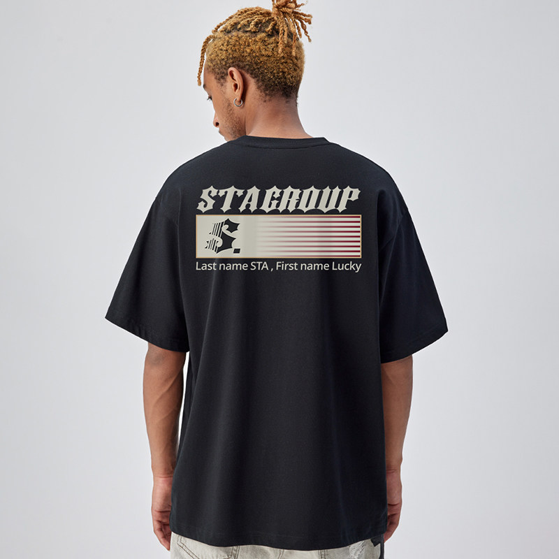 STA条形间隔S印花短袖T恤男女