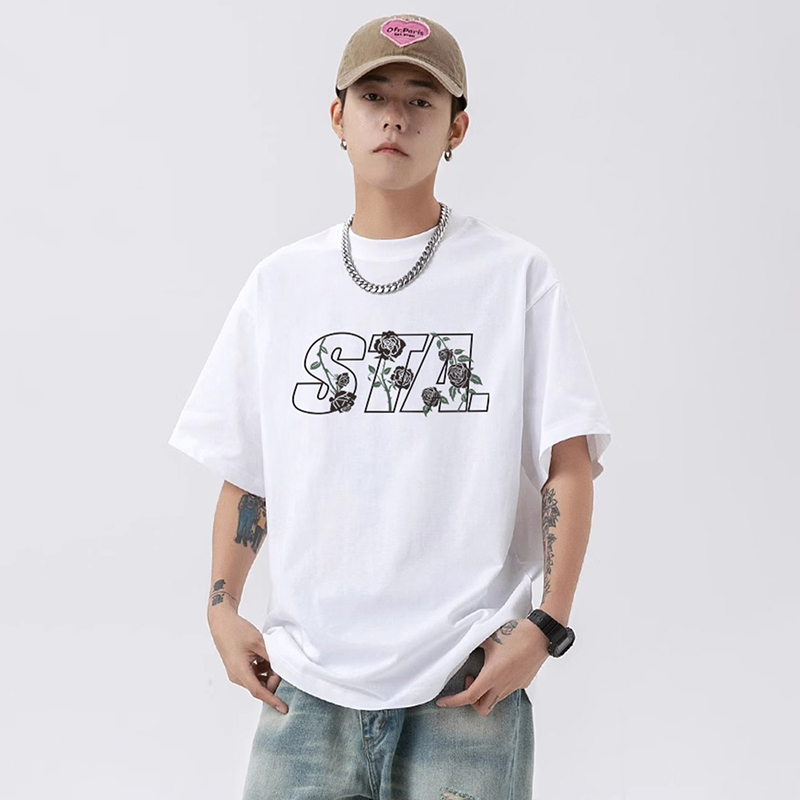 STA短袖T恤复古宽松圆领上衣