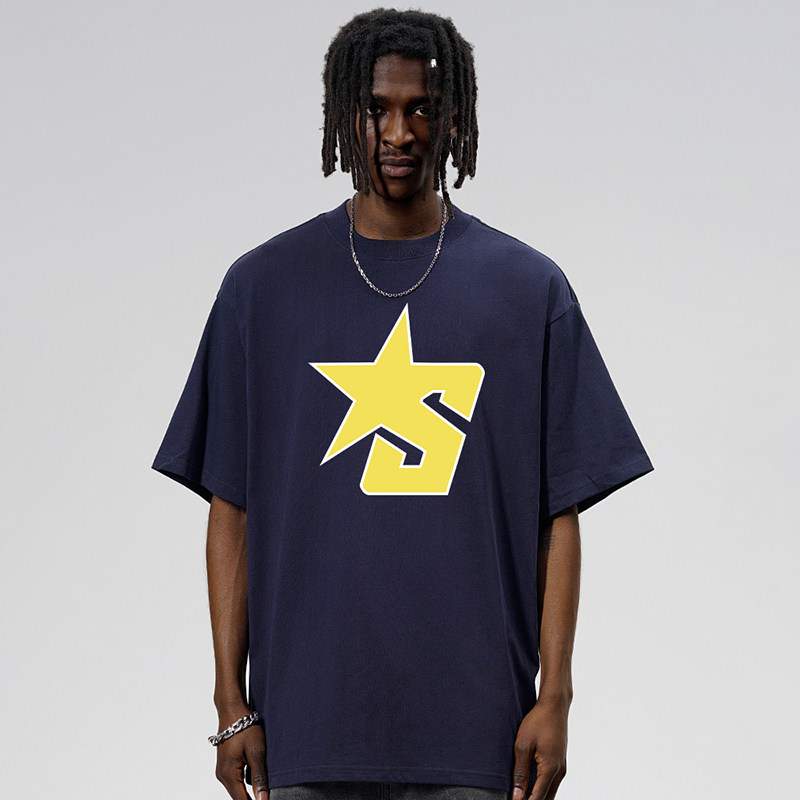 STA纯色S星印花280g短袖男士