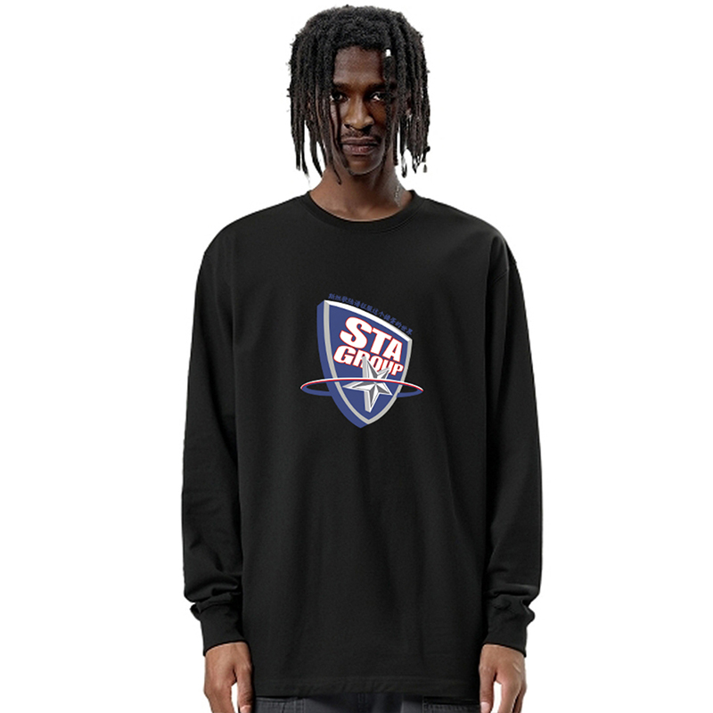 STA重磅圆领长袖t恤纯棉