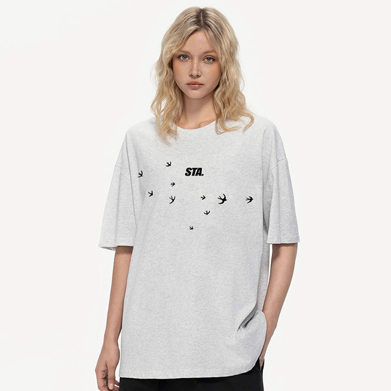 STA半袖T恤圆领重磅纯棉短袖