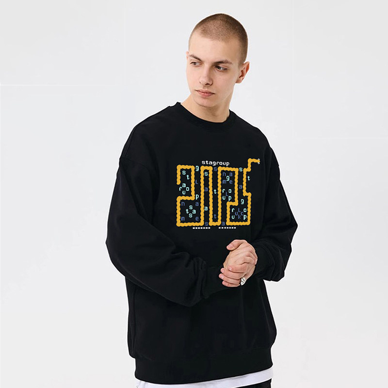 STA像素贪吃蛇国潮圆领卫衣加绒