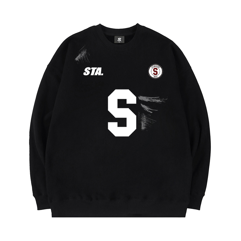 STA设计感字母长袖圆领卫衣