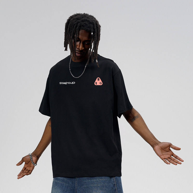 STA美式国潮牌夏季字母印花T恤