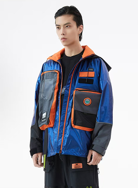 李宁春季LNG未来玩家系列工装风衣百搭运动夹克男女同款FFAC007