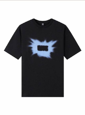 李宁LNG 都市机能系列 迷幻放射印花棉质短袖T恤 男女同款FABB015