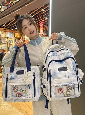 中国风书包痛包初中女生小众ins风背包二次元古风双肩包女大容量