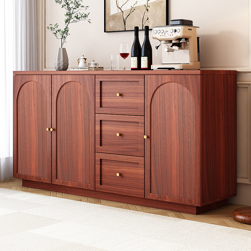 落地餐边柜靠墙一体储物柜子