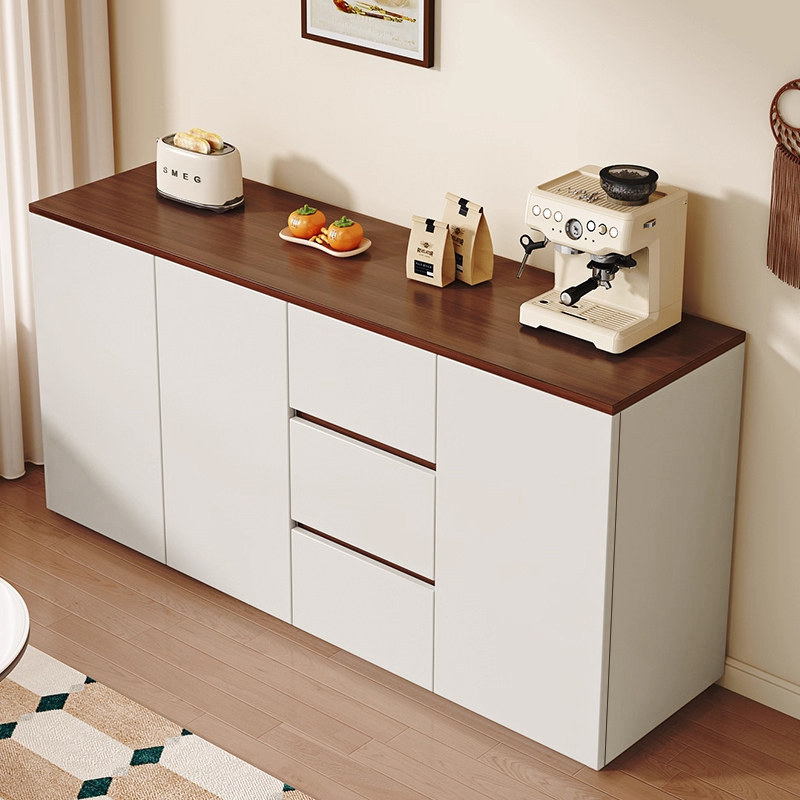 餐边柜靠墙一体储物柜全实木生态板客厅现代简约橱柜家用置物柜子