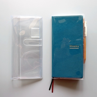 Weeks专用透明保护套适配hobo同款手帐本定页笔记本PVC防水书衣