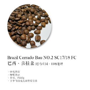 单品咖啡豆 咖啡豆 日晒处理 NO2 中度烘焙 巴西喜拉朵巴乌庄园