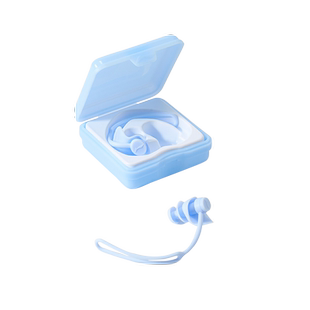 李宁游泳耳塞带绳防耳朵进水洗澡专业潜水不隔音鼻夹神器成人儿童