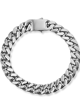 CCYOUPIN新款钛钢古巴Chain钛钢手链粗男潮立体ins欧美嘻哈情侣款