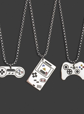 嘻哈游戏机项链小众男士卫衣配饰