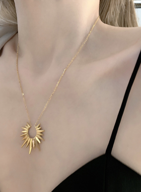 小众设计感太阳项链女冷淡风