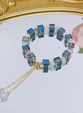 超闪水晶手链女方糖水晶彩色串珠