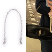 适用gucci竹节链条肩带单肩斜挎包配件改造bamboo night手提链子