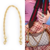 适用gucci腋下女包链条肩带单肩包斜挎包配件改造Ophidia手提链子
