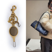 适用coaoh包包面包小皱菊挂饰链改造寇池包包柿子网球挂件装 饰链