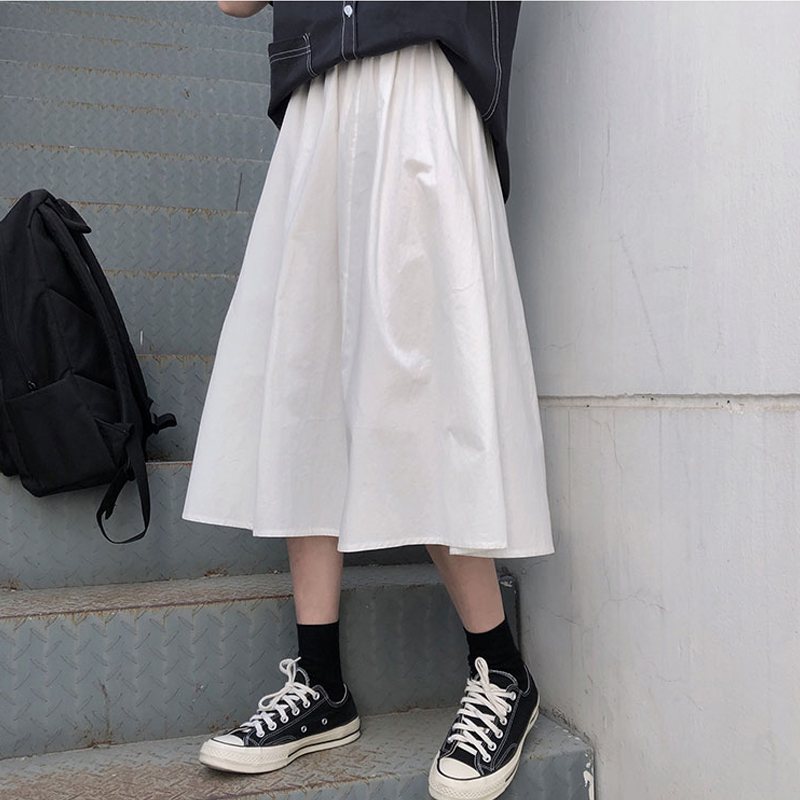Skirts women 2020 Spring and summer new pattern Western style white Frock skirt mm Large Korean Edition Paige student longuettein the Women's clothing/Boutique , Skirts  category - from Buy2taobao.com to provide professional Taobao agent buy service
