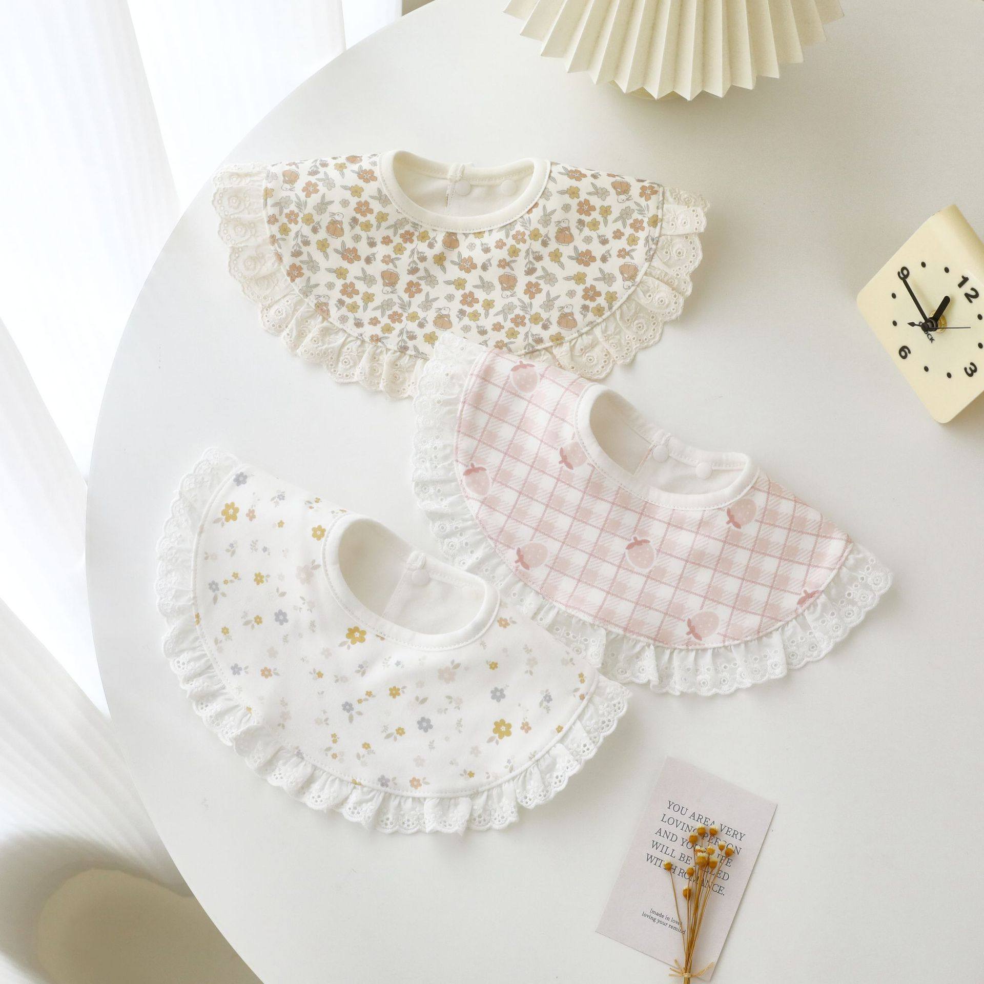 ins新款日系婴儿围嘴纯棉春秋蕾丝花边围兜口水巾宝宝假领子纯棉,婴童用品,口水巾,淘宝优惠券,粉丝福利购,淘宝优惠卷