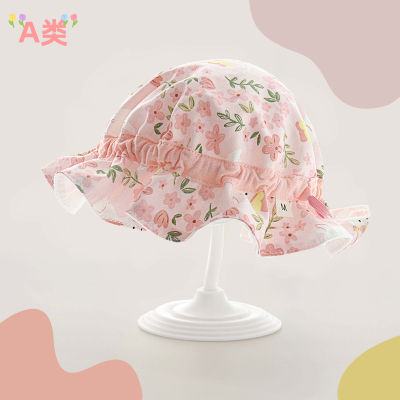婴儿帽子秋季纯棉0到3个月6到12个月小月龄外出新生女宝宝公主风