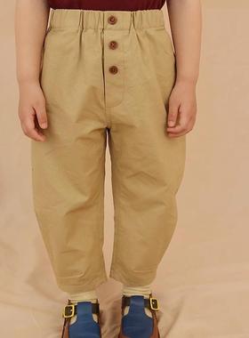 colormo春秋儿童时髦中小童装九分裤休闲裤男女宝宝宽松百搭