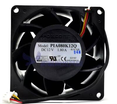 富士康PIA080K12Q DC12V 1.80A 8038服务器/散热风扇